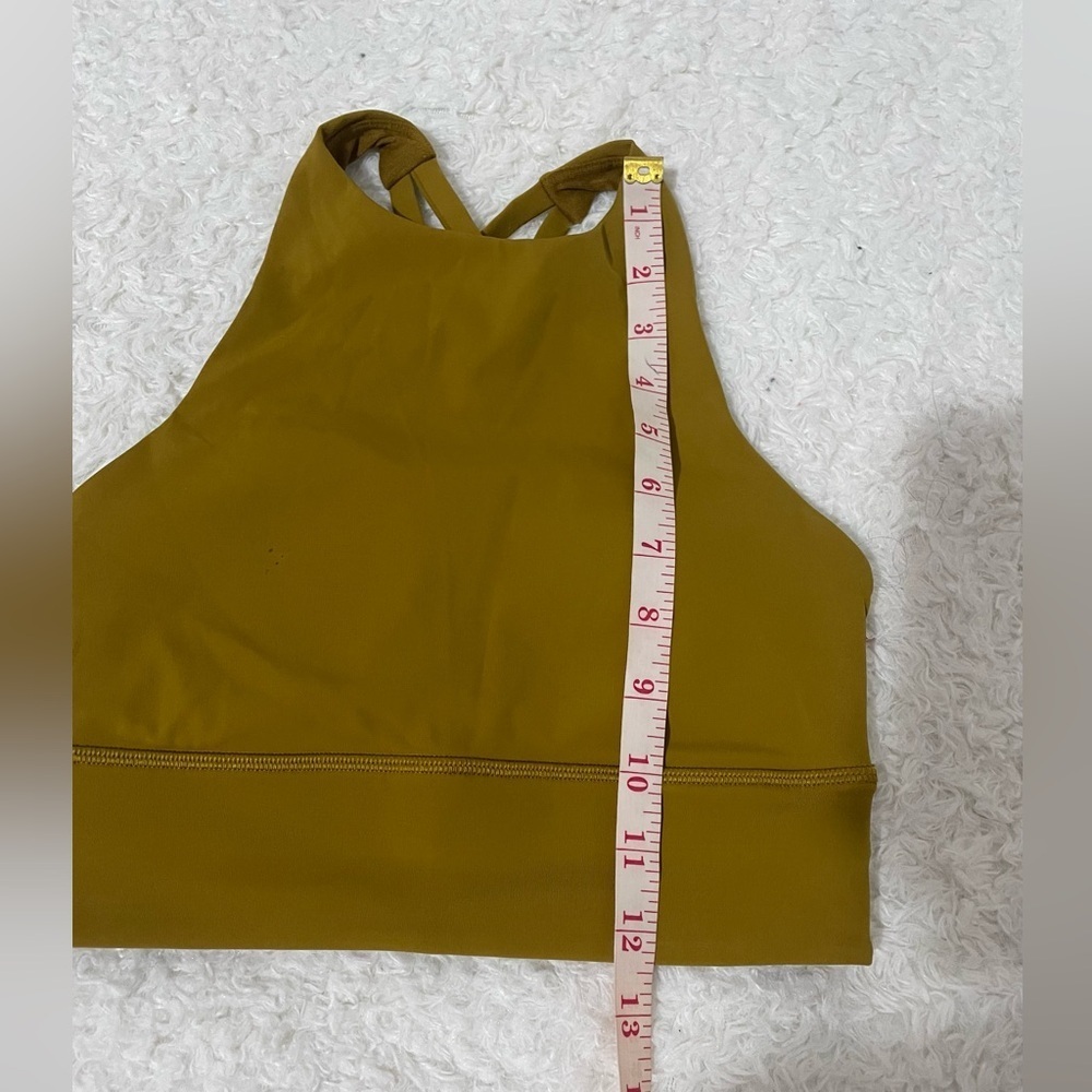 Lululemon Mustard Yellow High-Neck Sports Bra - Picture 7 of 12